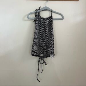 Women’s RVCA Black & White Patterned halter top no flaws size medium
